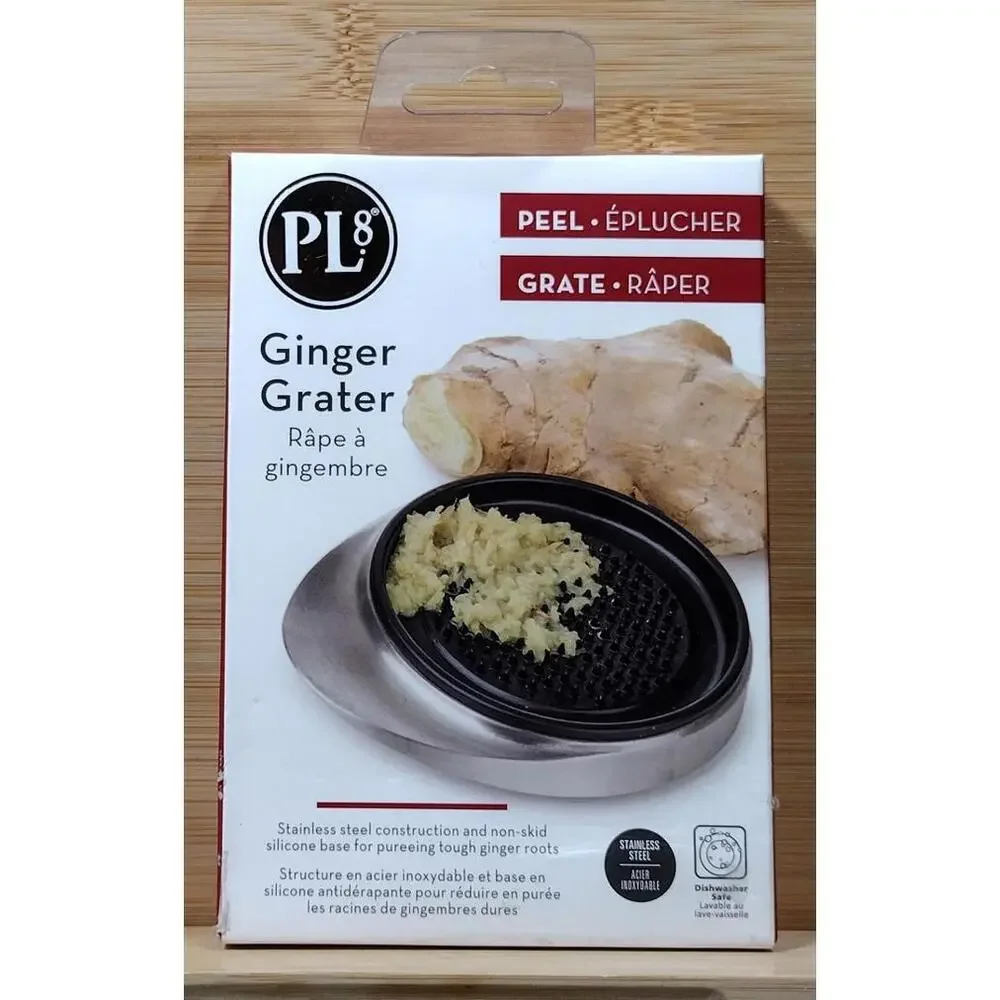 PL8‎ Stainless Steel Ginger Grater with Non-Skid Silicone Base